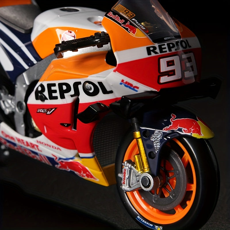 Maisto 1:18 2021GP Racing Repsol Honda Team: Marc Márquez #93 y Pol ESPARGARO Modelo de motocicleta de aleación: ¡un regalo inolvidable para los fanáticos de Moto GP! Navidad, Halloween, regalos de Acción de Gracias.