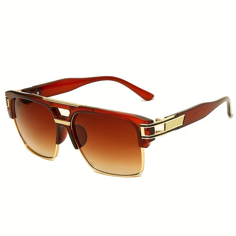 1pc Gafas De Sol De Gran Marco Para Pesca Y Conducción Al Aire Libre Para Hombres