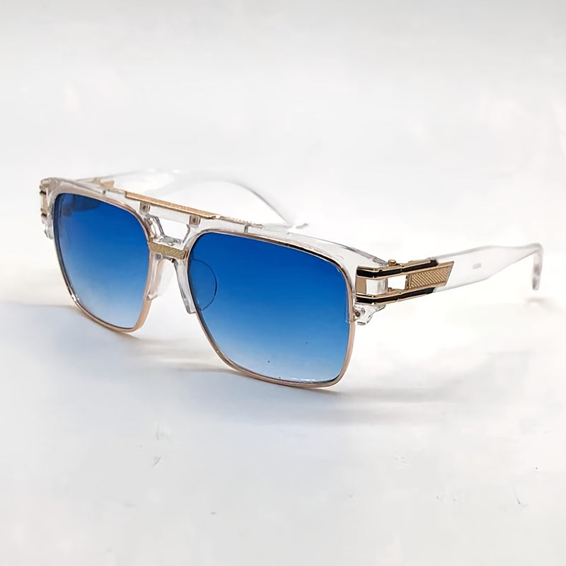 1pc Gafas De Sol De Gran Marco Para Pesca Y Conducción Al Aire Libre Para Hombres