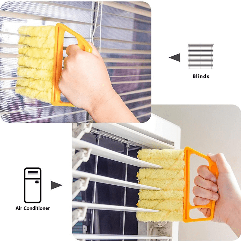 1 Unidad, Cepillos Para Limpieza De Ventanas, Persianas Lavables, Colectores De Polvo Para Aire Acondicionado, Microfibras Útiles, Plumero Para Aire Acondicionado