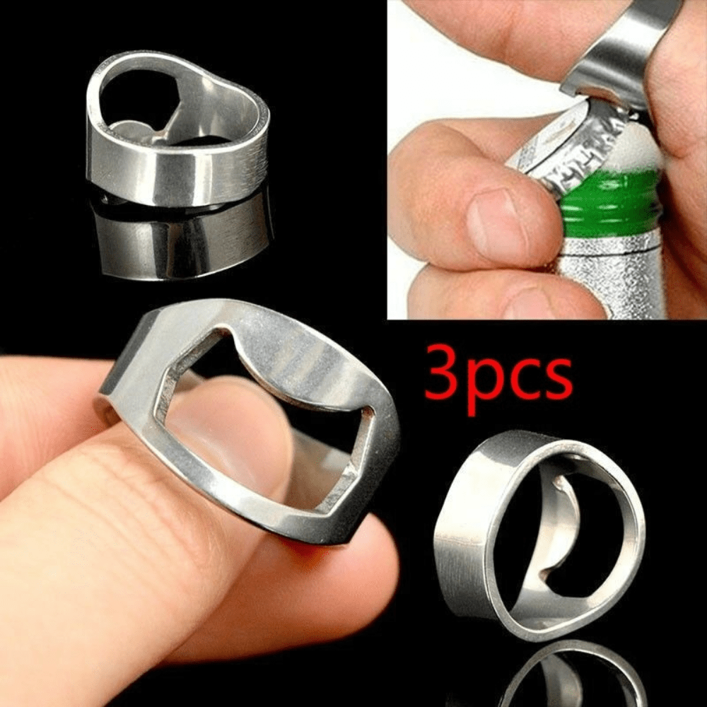 Abrebotellas Multifunción De 3 Uds, Abridor De Botellas De Cerveza Creativo, Anillo Abridor De Botellas, Abridor De Botellas