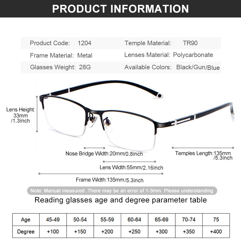 1pc Gafas Progresivas Multifocales Inteligentes Para Hombres Con Fotoquímica, Gafas Unisex TR90 Para Ordenador Con Zoom Automático