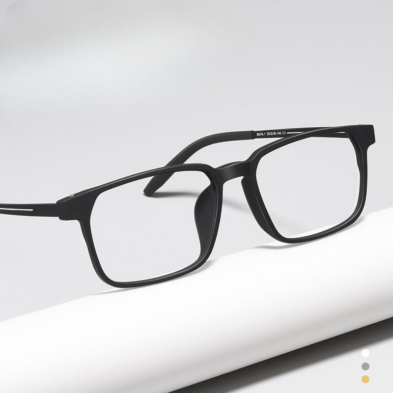1pc Gafas De Marco Completo De Titanio De Goma Para Hombres, Marco De Gafas Cuadrado Ultraligero TR90