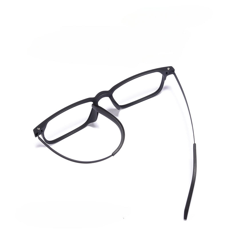 1pc Gafas De Marco Completo De Titanio De Goma Para Hombres, Marco De Gafas Cuadrado Ultraligero TR90