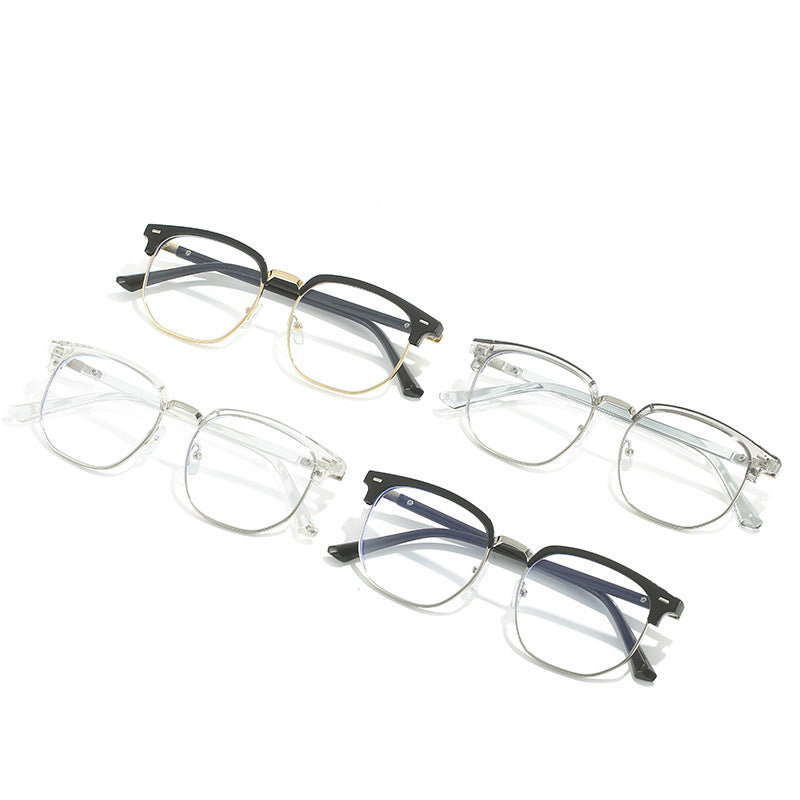 Monturas De Gafas Retro Para Hombre Y Mujer, Lentes Planas Que Cambian De Color Con Luz Anti-azul, A La Moda, 1 Ud.
