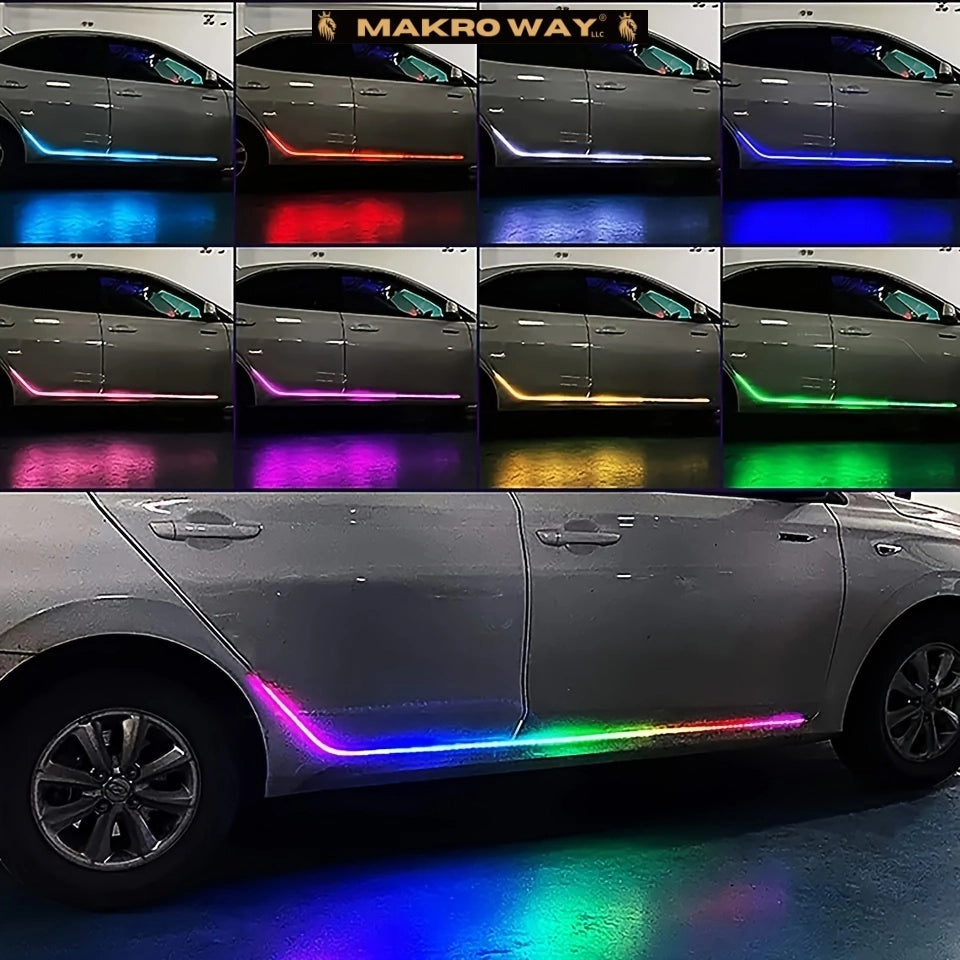 Tira de luz LED para coche: Resistente al agua, recargable y decorativa