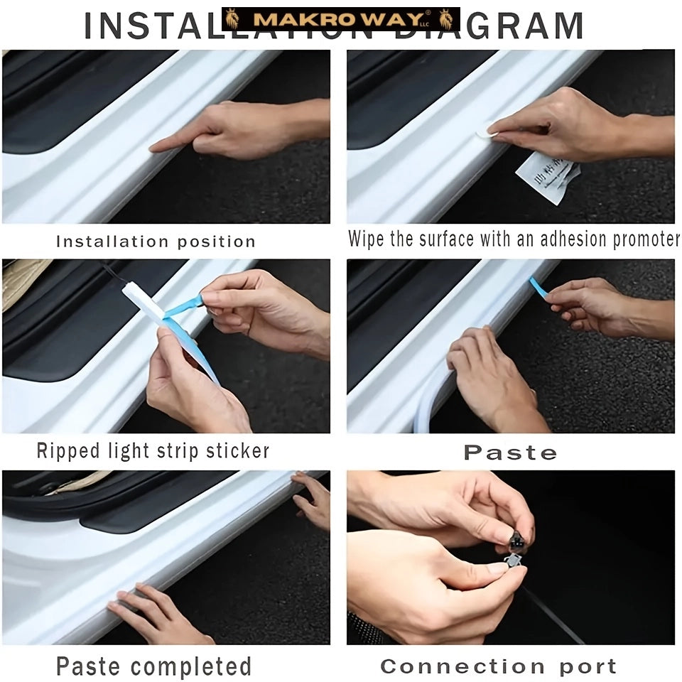 Tira de luz LED para coche: Resistente al agua, recargable y decorativa