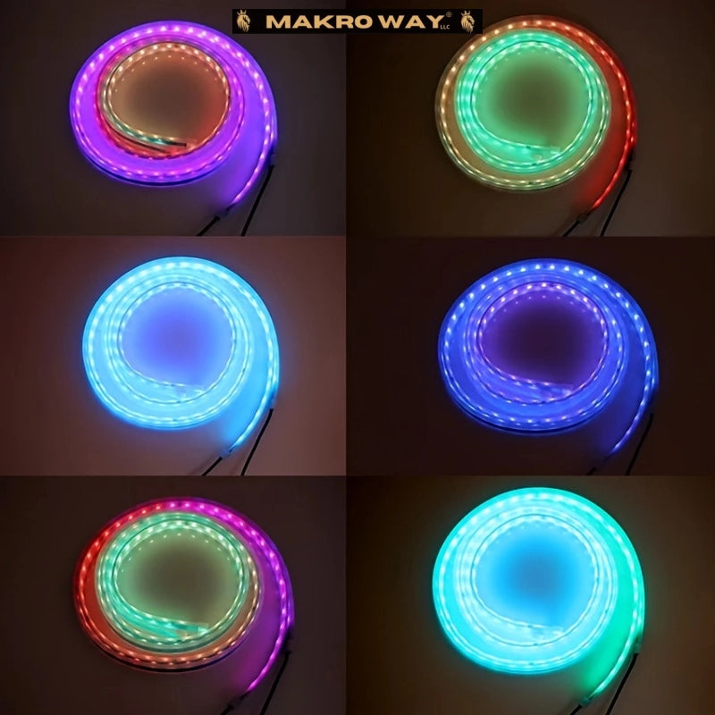 Tira de luz LED para coche: Resistente al agua, recargable y decorativa