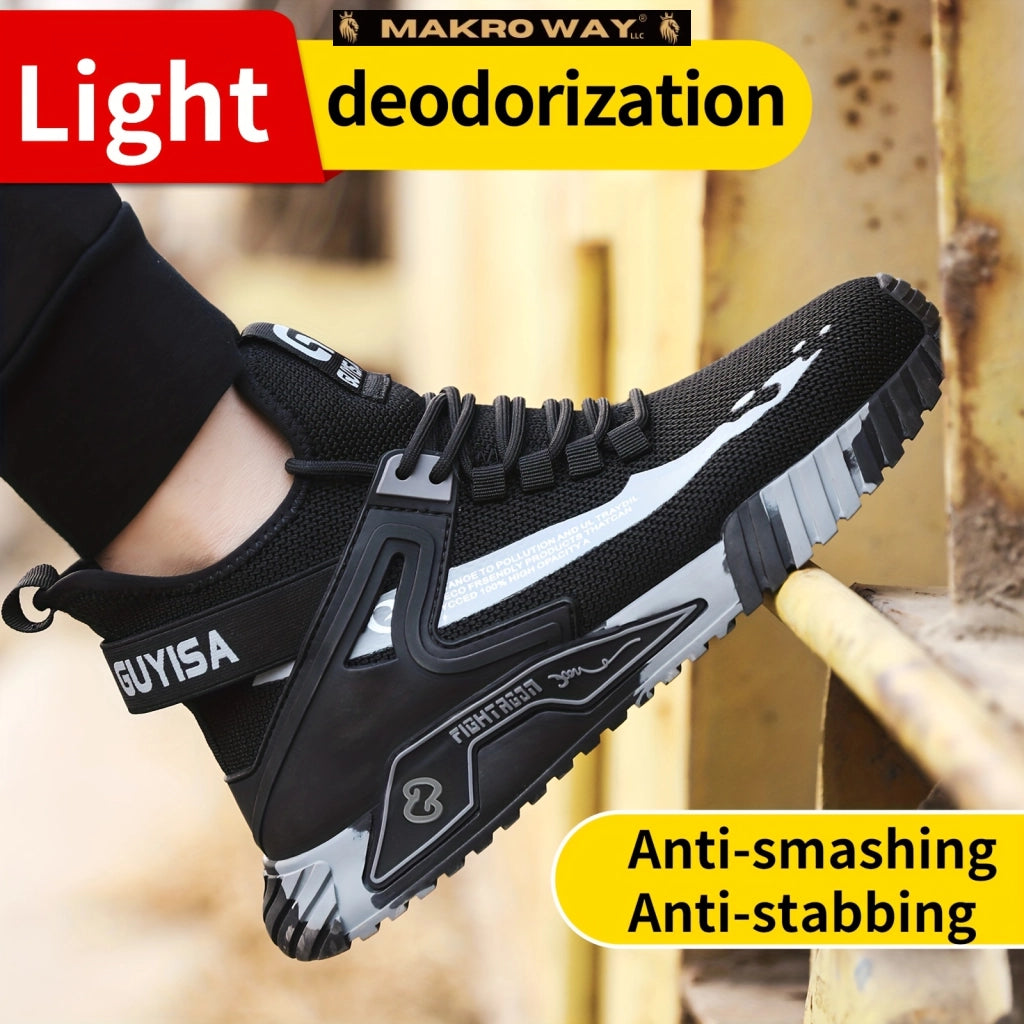 Zapatos de Seguridad para Hombres - Antideslizantes y Resistentes a Pinchazos - Ideal para Construcción Industrial
