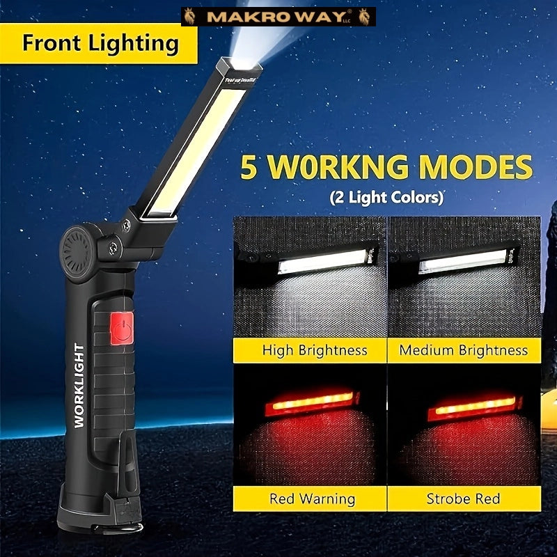 Rechargeable LED Work Lights - Magnetic Base, 360° Rotation, Waterproof - Perfect for Men's Gifts