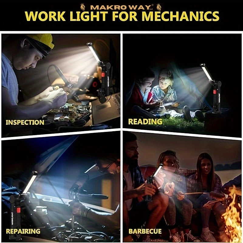 Rechargeable LED Work Lights - Magnetic Base, 360° Rotation, Waterproof - Perfect for Men's Gifts