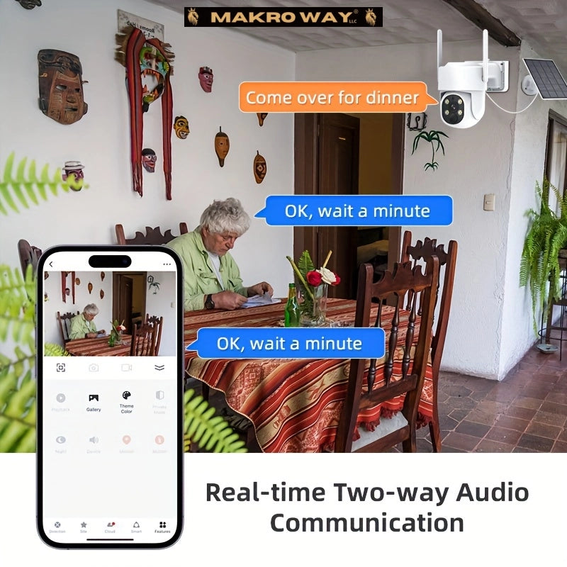 Wireless Solar Security Camera System - 360° Panoramic View, 4 Cameras, Cloud Storage" "360° Wireless Solar Security Cameras - Panoramic View, Person Detection, Cloud Storage