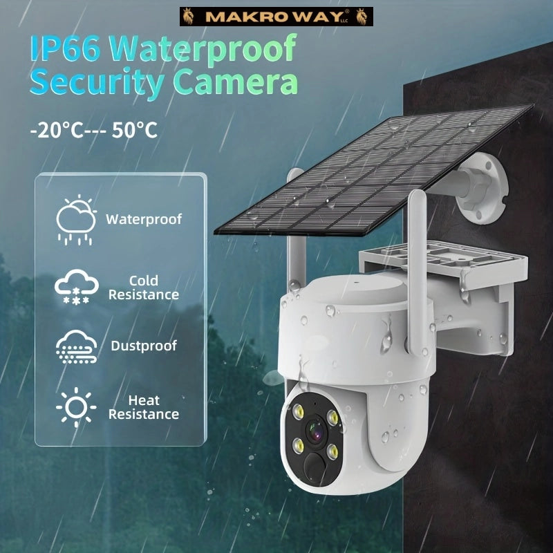 Wireless Solar Security Camera System - 360° Panoramic View, 4 Cameras, Cloud Storage" "360° Wireless Solar Security Cameras - Panoramic View, Person Detection, Cloud Storage