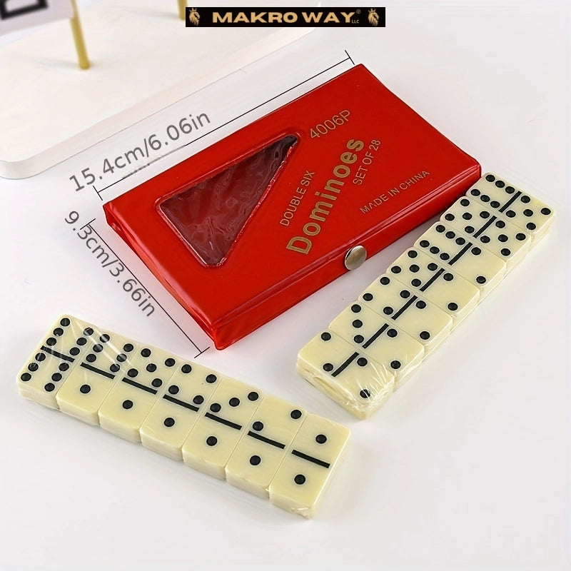 Handmade PVC Storage Box for 28 Dominos and Card Chess Set - Various Colors