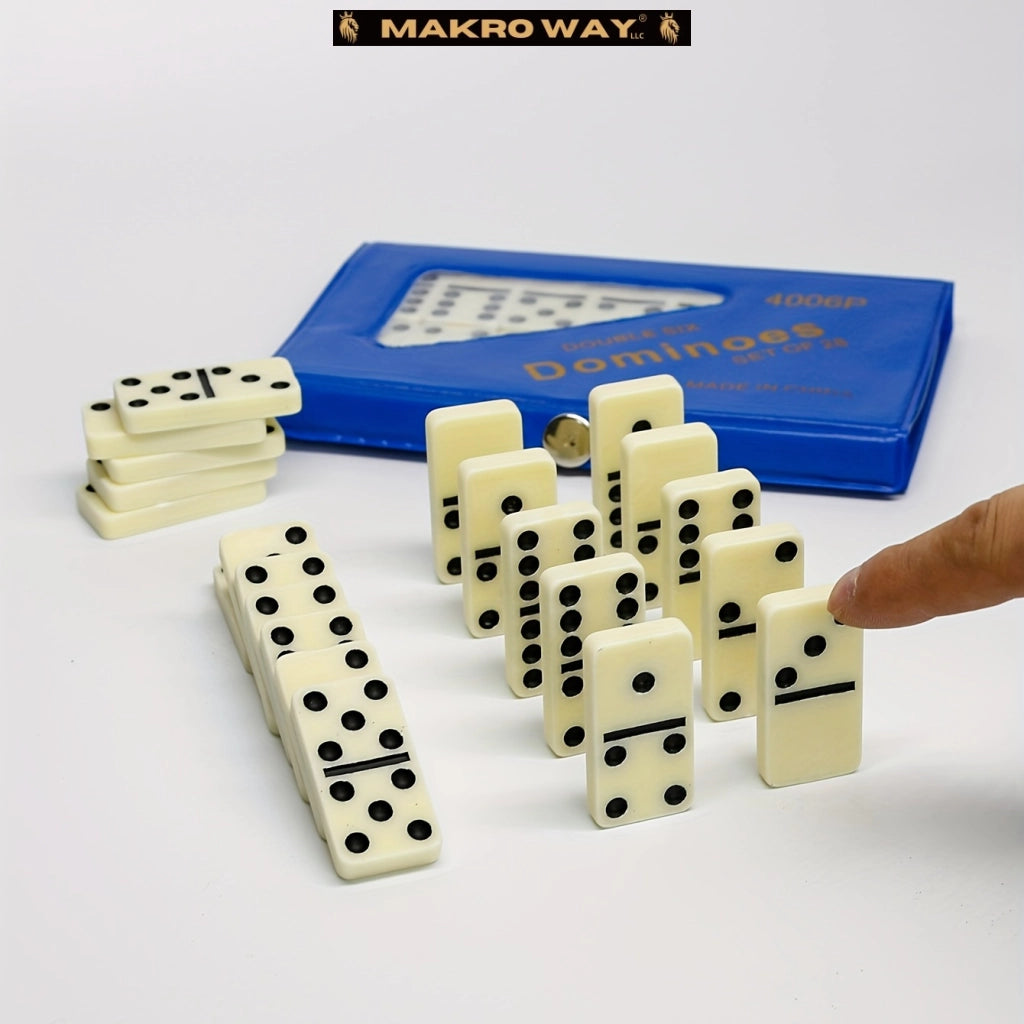 Handmade PVC Storage Box for 28 Dominos and Card Chess Set - Various Colors