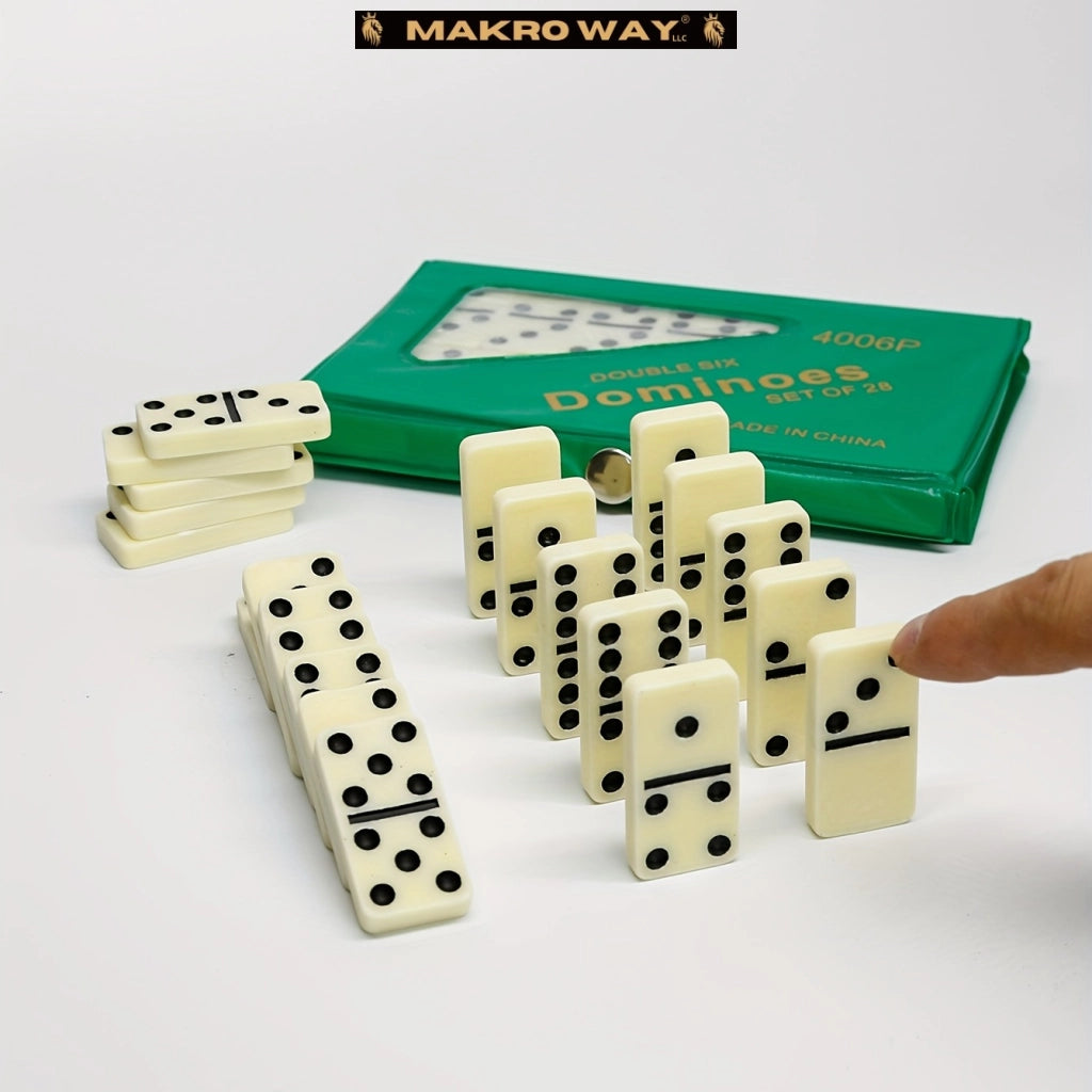 Handmade PVC Storage Box for 28 Dominos and Card Chess Set - Various Colors