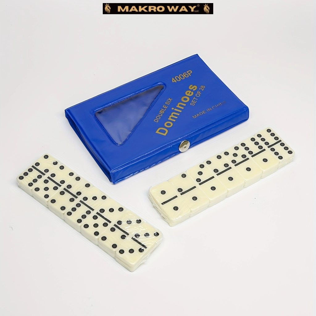 Handmade PVC Storage Box for 28 Dominos and Card Chess Set - Various Colors