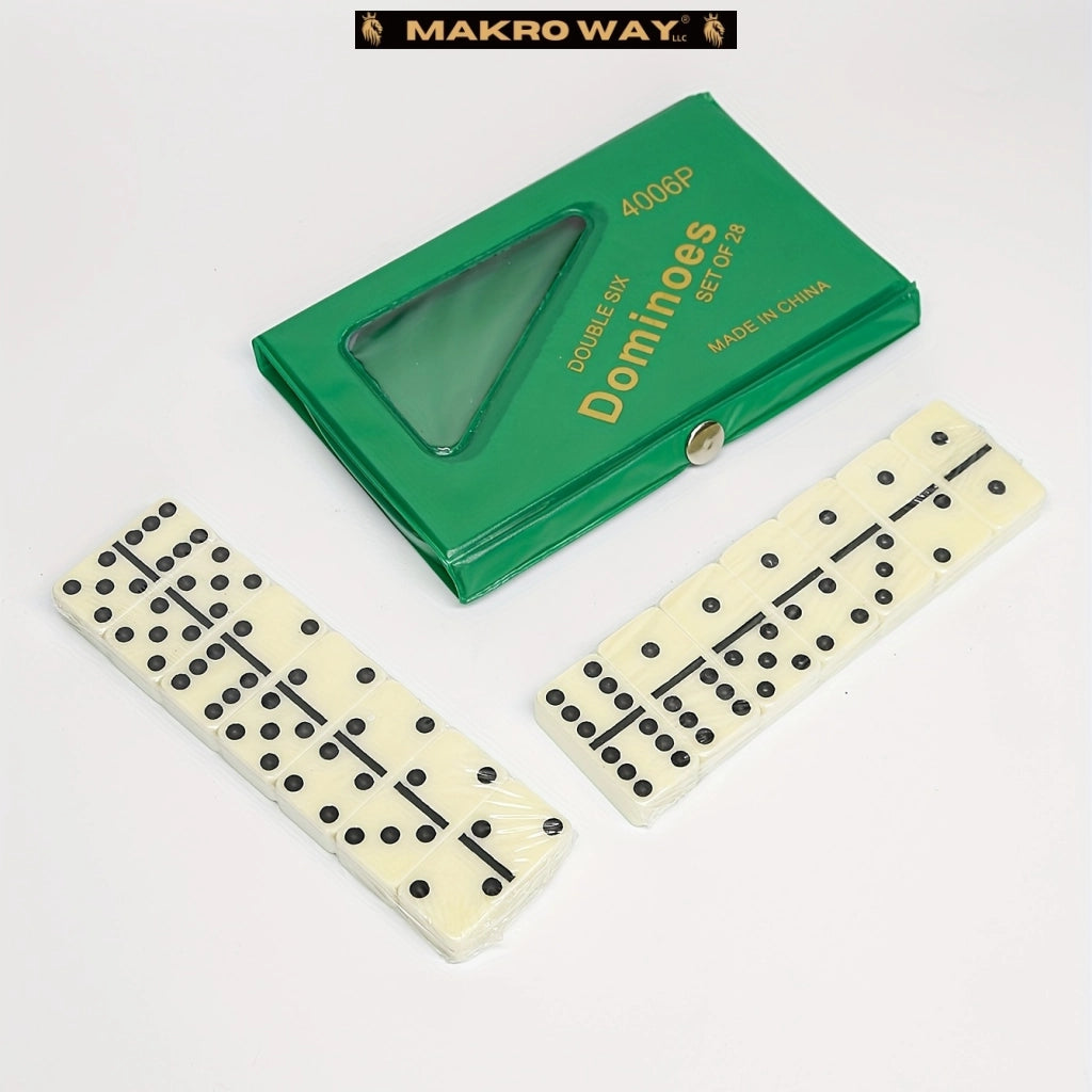 Handmade PVC Storage Box for 28 Dominos and Card Chess Set - Various Colors