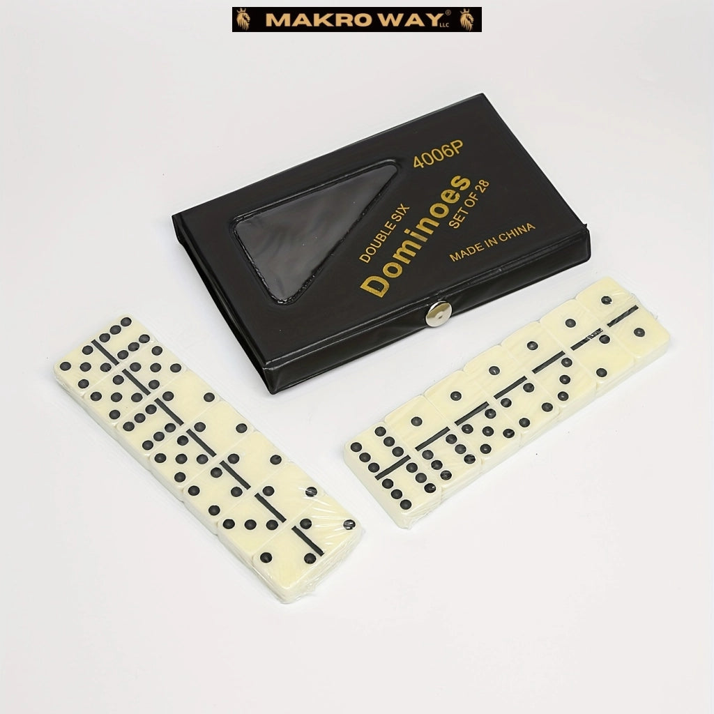 Handmade PVC Storage Box for 28 Dominos and Card Chess Set - Various Colors
