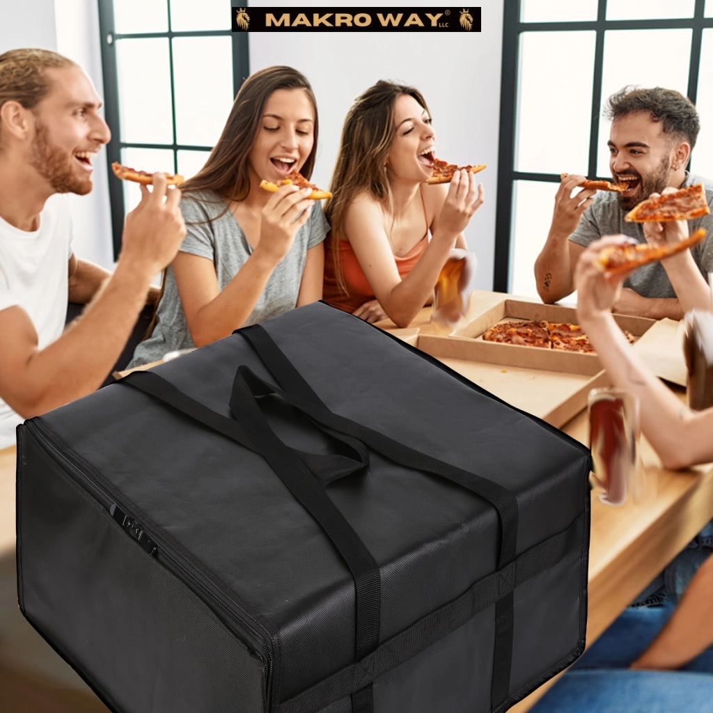 1pc Bolsas De Entrega De Pizza, Bolsas Aislantes Para Transportar Pizza, Para Entregas Grandes, Bolsa De Entrega De Pizza Aislada, 20x20in, Bolsa De Comida Para Uso Personal Y Profesional, Negra, Equipamiento Y Suministros De Servicio De Comida