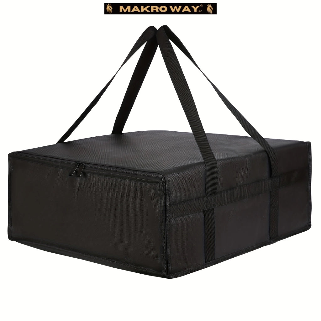 1pc Bolsas De Entrega De Pizza, Bolsas Aislantes Para Transportar Pizza, Para Entregas Grandes, Bolsa De Entrega De Pizza Aislada, 20x20in, Bolsa De Comida Para Uso Personal Y Profesional, Negra, Equipamiento Y Suministros De Servicio De Comida