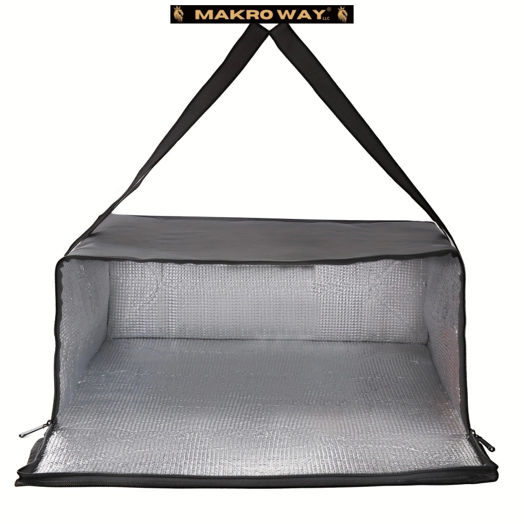 1pc Bolsas De Entrega De Pizza, Bolsas Aislantes Para Transportar Pizza, Para Entregas Grandes, Bolsa De Entrega De Pizza Aislada, 20x20in, Bolsa De Comida Para Uso Personal Y Profesional, Negra, Equipamiento Y Suministros De Servicio De Comida