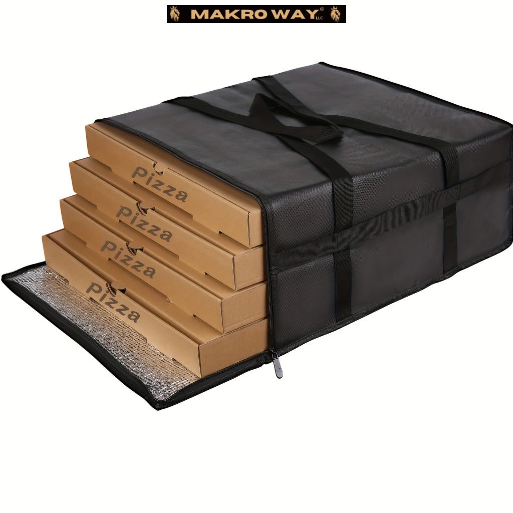 1pc Bolsas De Entrega De Pizza, Bolsas Aislantes Para Transportar Pizza, Para Entregas Grandes, Bolsa De Entrega De Pizza Aislada, 20x20in, Bolsa De Comida Para Uso Personal Y Profesional, Negra, Equipamiento Y Suministros De Servicio De Comida