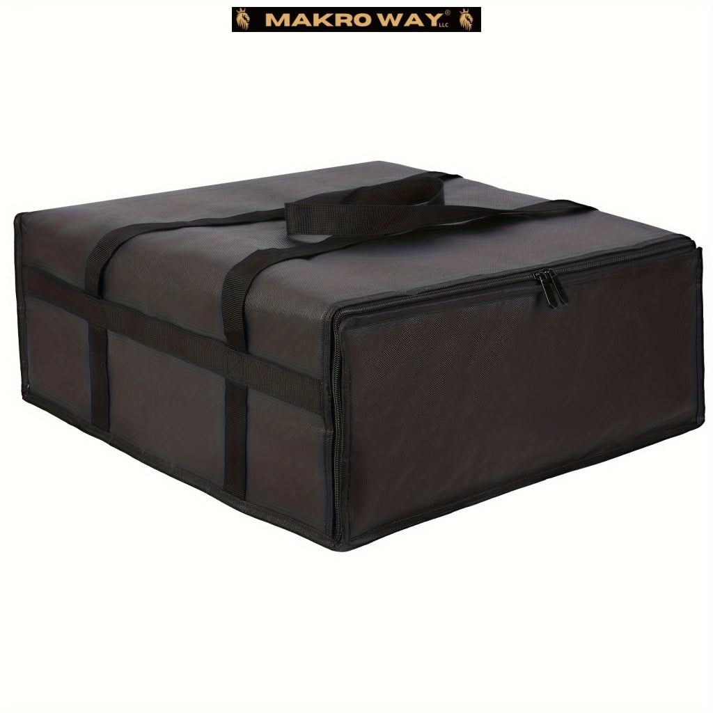 1pc Bolsas De Entrega De Pizza, Bolsas Aislantes Para Transportar Pizza, Para Entregas Grandes, Bolsa De Entrega De Pizza Aislada, 20x20in, Bolsa De Comida Para Uso Personal Y Profesional, Negra, Equipamiento Y Suministros De Servicio De Comida