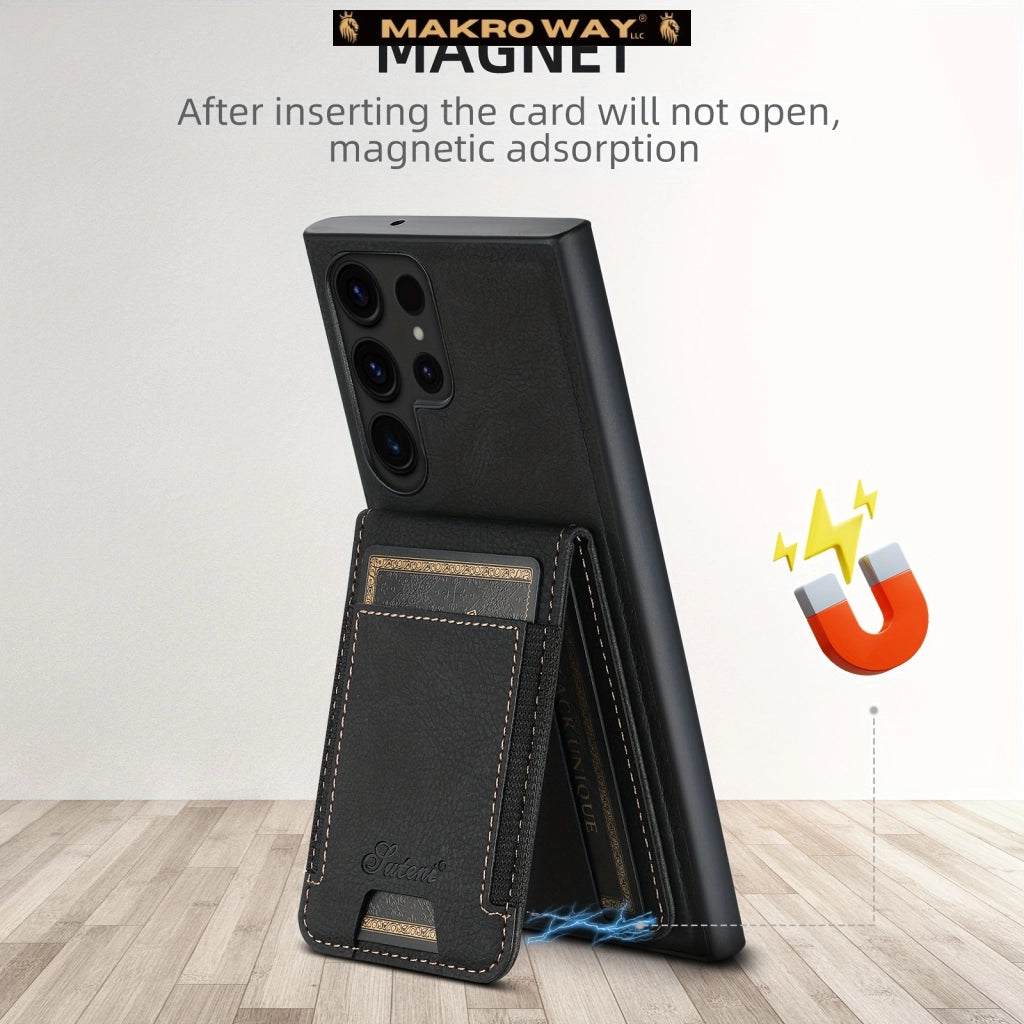 Funda de Cuero 2 en 1 con Carga Inalámbrica para Samsung