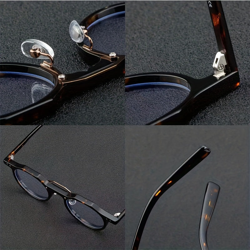 1 Pieza De Gafas De Acetato Con Montura Redonda Vintage Para Hombre, Gafas Modernas Y Modernas
