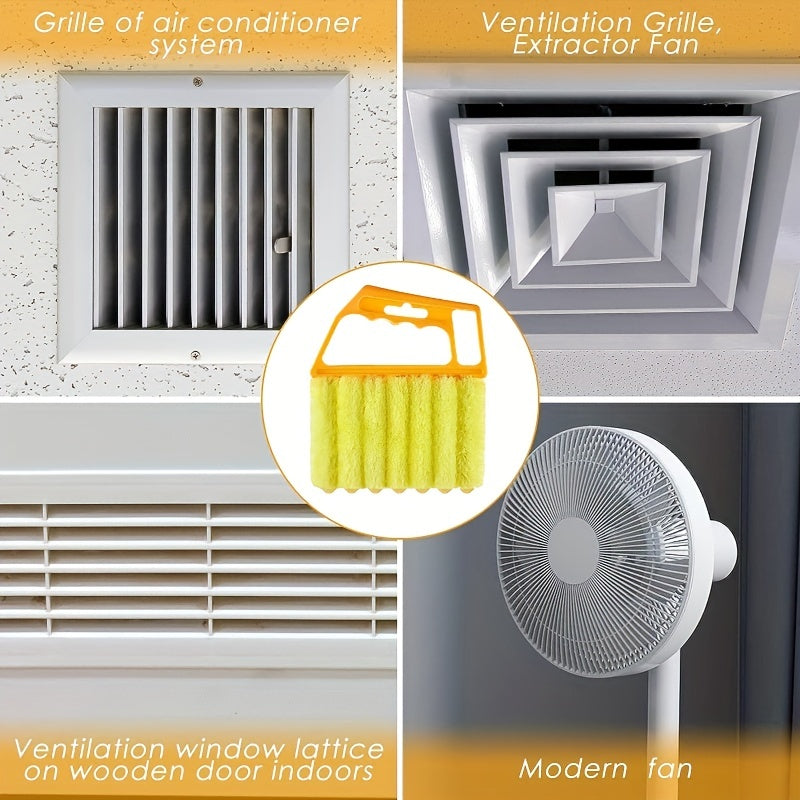 1 Unidad, Cepillos Para Limpieza De Ventanas, Persianas Lavables, Colectores De Polvo Para Aire Acondicionado, Microfibras Útiles, Plumero Para Aire Acondicionado