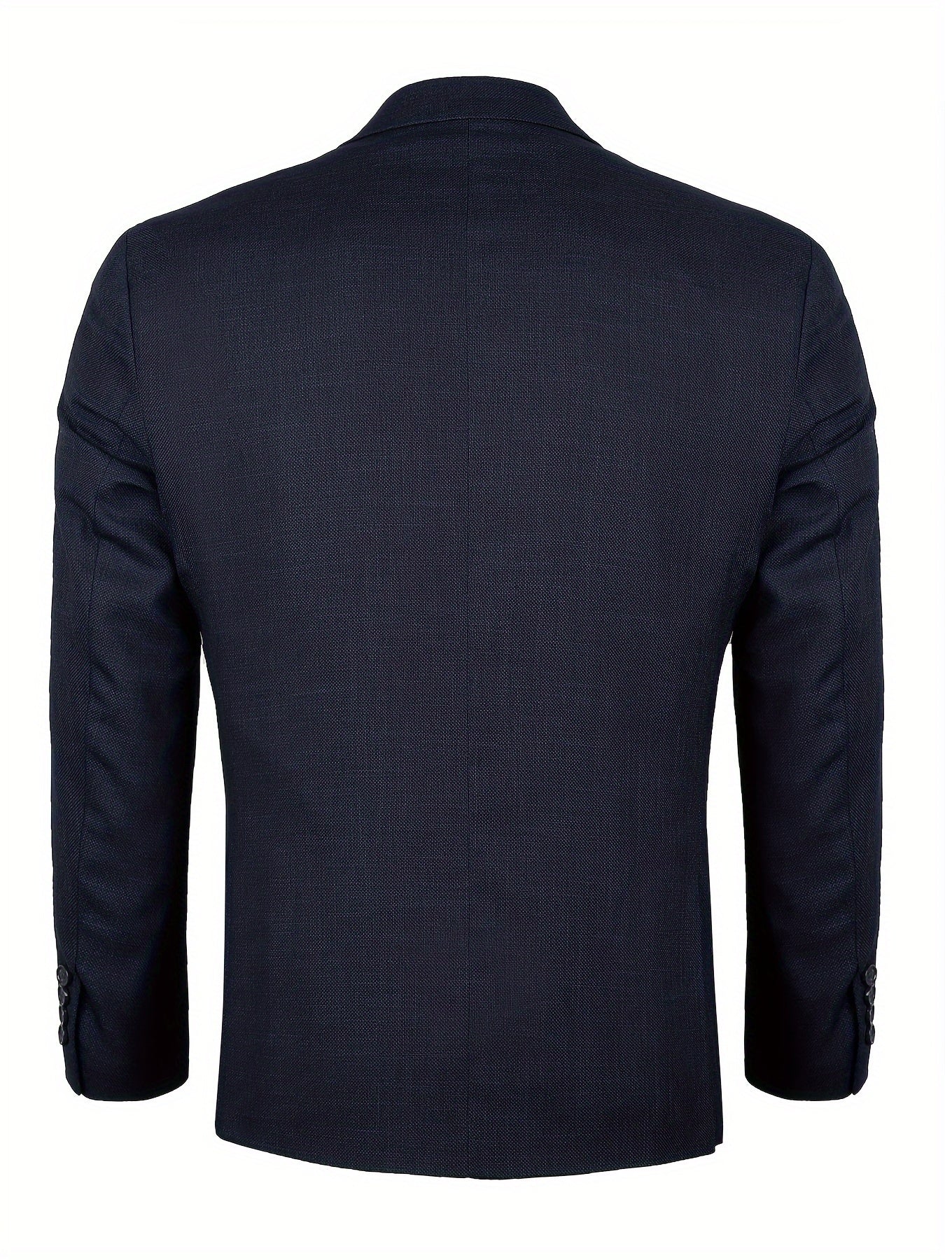 Chaqueta De Traje De Primavera Y Otoño De Color Sólido Casual Para Hombre, Con Solapa Y Dos Botones, Adecuada Para Citas