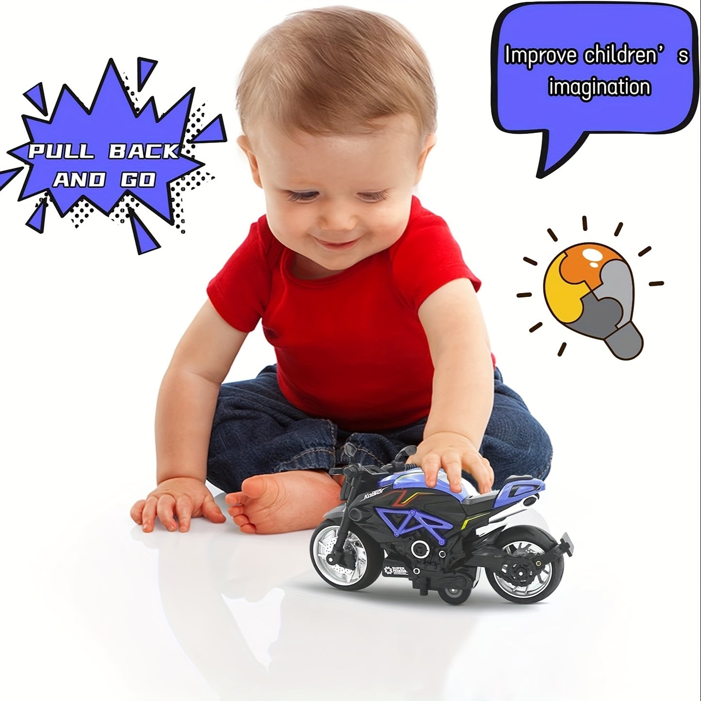 Juguete De Motocicleta De Aleación Fundida A Presión, Motocicleta Extraíble Con Sonidos Y Luces 1:12, Coches De Juguete Para Niños Con Fricción, Juguetes De Motocicleta, Regalo Para Niños O Niñas, Cumpleaños, Navidad