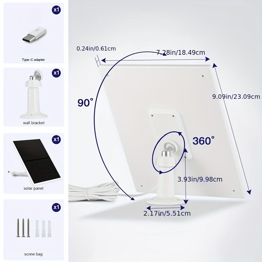 Upgrade Your Security with Our Solar Panel - Wireless Charging - Waterproof - 5V10W Energy Generation