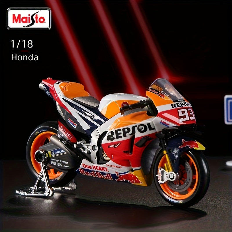 Maisto 1:18 2021GP Racing Repsol Honda Team: Marc Márquez #93 y Pol ESPARGARO Modelo de motocicleta de aleación: ¡un regalo inolvidable para los fanáticos de Moto GP! Navidad, Halloween, regalos de Acción de Gracias.