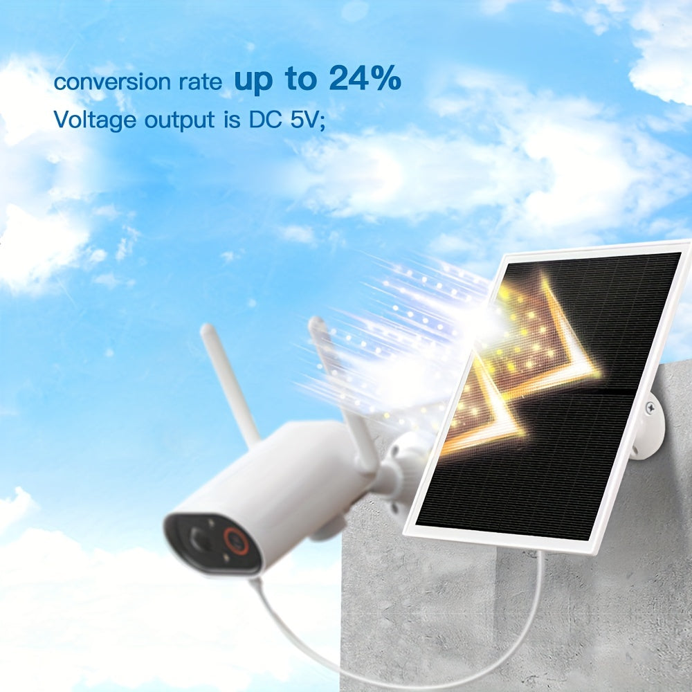 Upgrade Your Security with Our Solar Panel - Wireless Charging - Waterproof - 5V10W Energy Generation