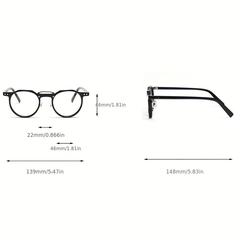 1 Pieza De Gafas De Acetato Con Montura Redonda Vintage Para Hombre, Gafas Modernas Y Modernas