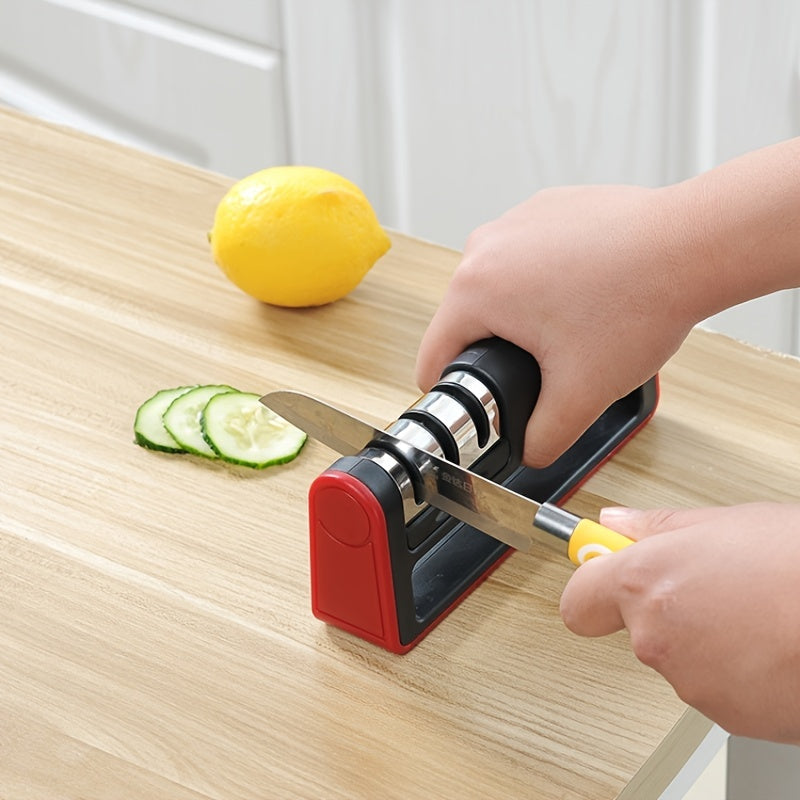 1 Afilador De Cuchillos Multifuncional Portátil Con Mango
