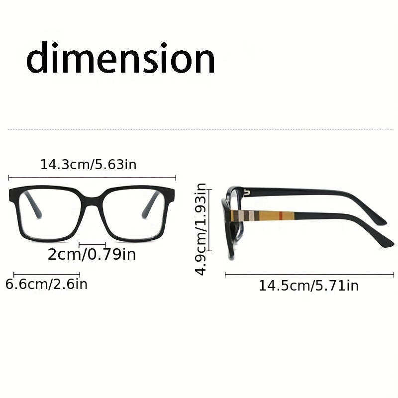 1pza Gafas Cuadradas Clásicas TR90 Para Hombres Y Mujeres