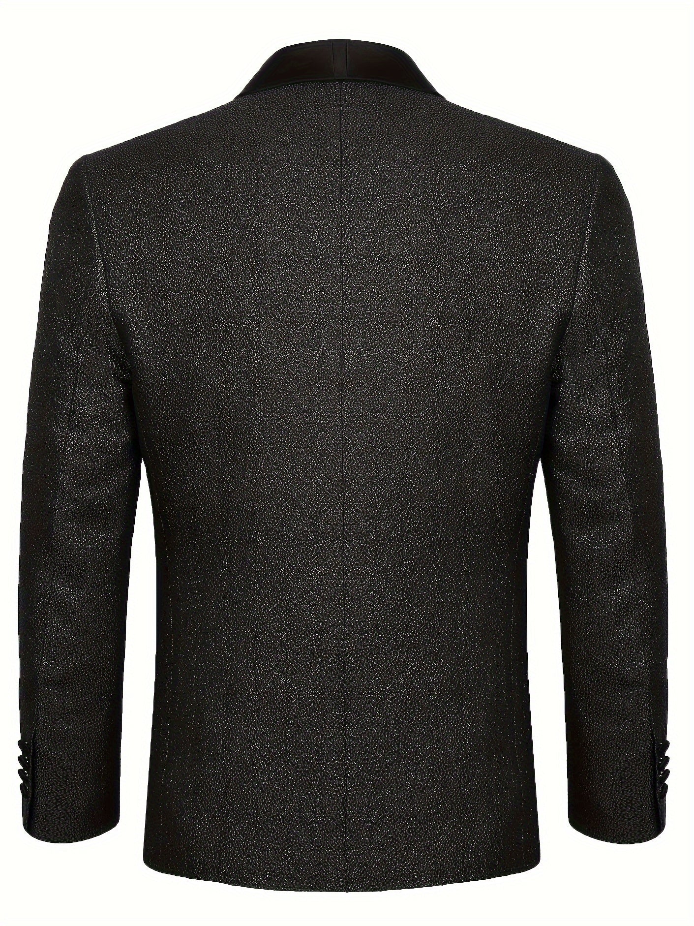 Chaqueta De Traje De Solapa De Un Solo Botón De Color Sólido Casual De Primavera Y Otoño Para Hombres, Ideal Para Citas