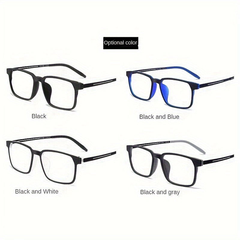 1pc Gafas De Marco Completo De Titanio De Goma Para Hombres, Marco De Gafas Cuadrado Ultraligero TR90