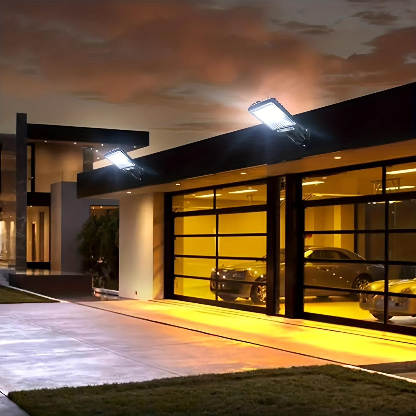 Farola Solar Para Exteriores, Luz De Jardín Con Sensor Humano, Luz De Pared LED Con Control Remoto, Luz De Jardín Impermeable