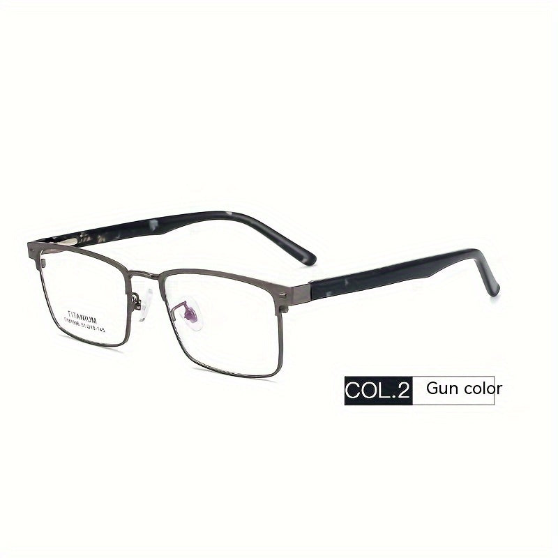 Gafas Clásicas Con Montura Cuadrada, Gafas De Moda De Metal Para Negocios, Para Hombres Y Mujeres, Decoraciones Diarias