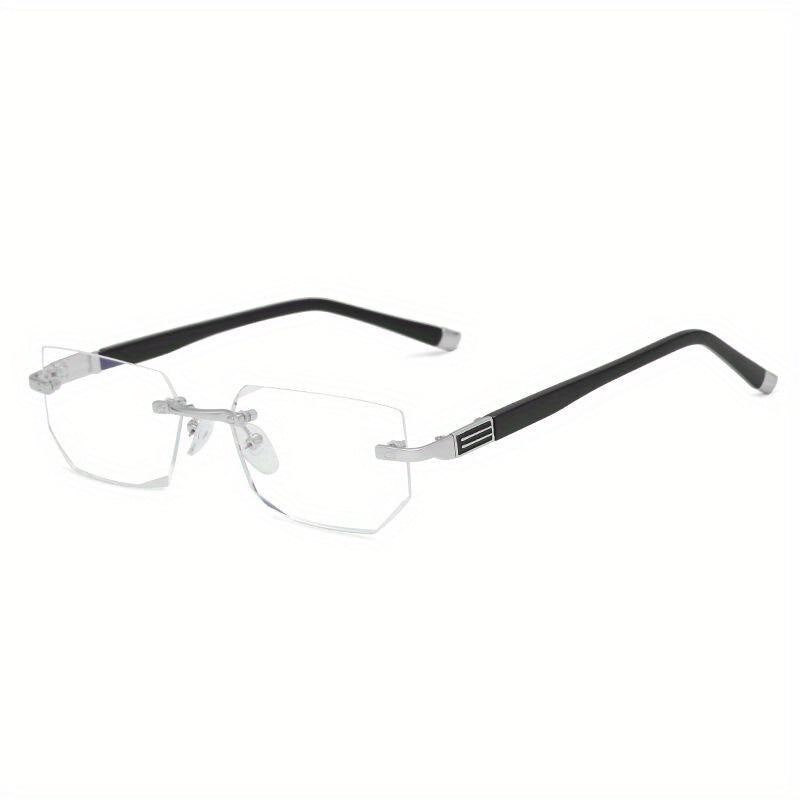1pc Gafas De Lectura Sin Marco De Metal De Moda, Gafas Presbípicas Sin Marco, Diamante Artificial 1.5 2.5 3.0 1.0