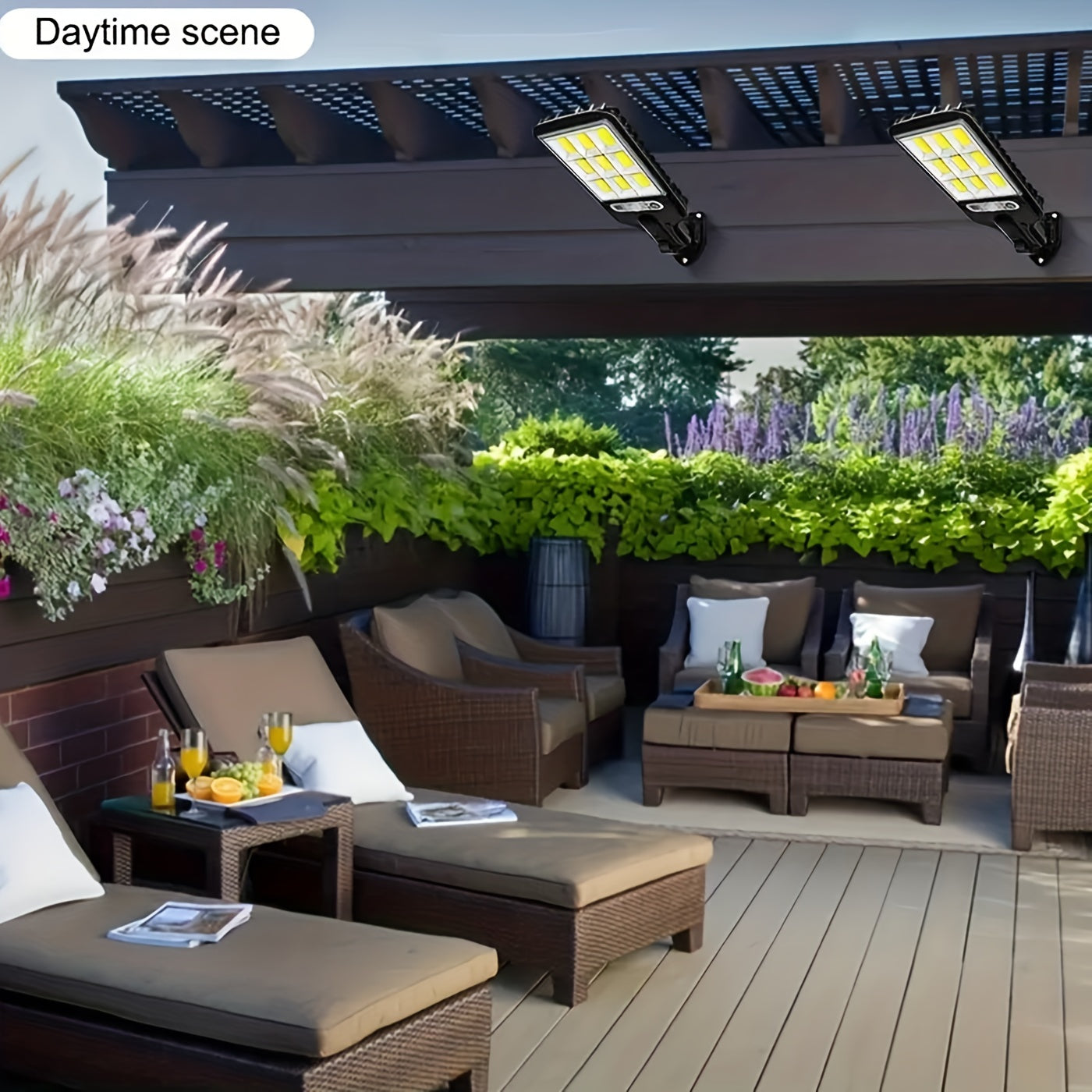 Farola Solar Para Exteriores, Luz De Jardín Con Sensor Humano, Luz De Pared LED Con Control Remoto, Luz De Jardín Impermeable