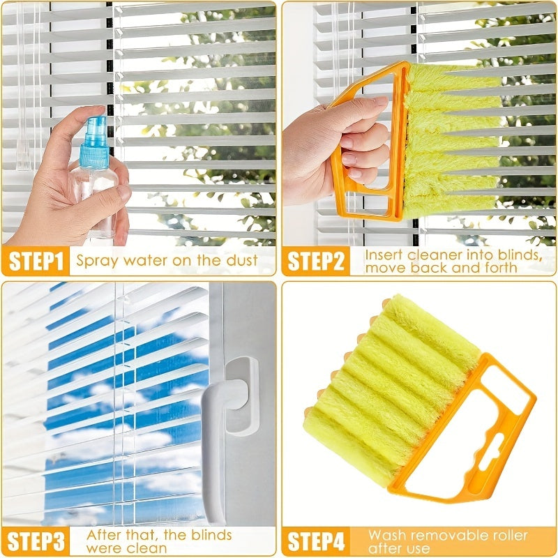 1 Unidad, Cepillos Para Limpieza De Ventanas, Persianas Lavables, Colectores De Polvo Para Aire Acondicionado, Microfibras Útiles, Plumero Para Aire Acondicionado