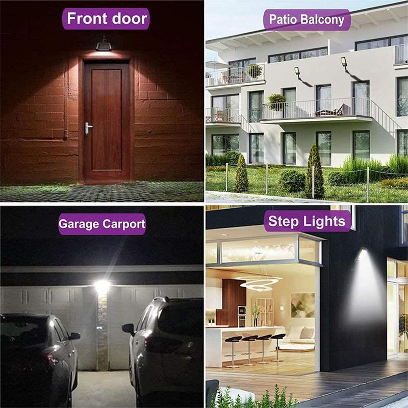 Hot Sale Solar Street Lights Outdoor 117 COB Wireless Solar Security Wall Lamp Motion Sensor with 3 Modes for Front Door Garden