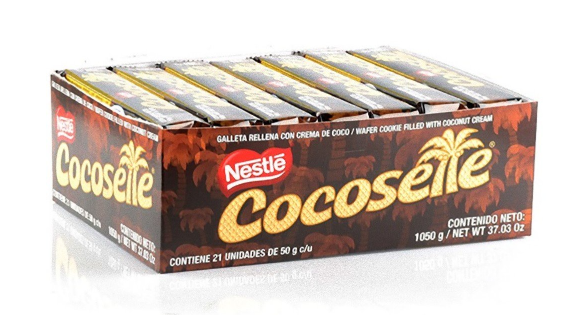 Cocosette, galleta de oblea rellena con crema de coco, (paquete de 0.74 - 1.76 oz. cada una) - 37 oz