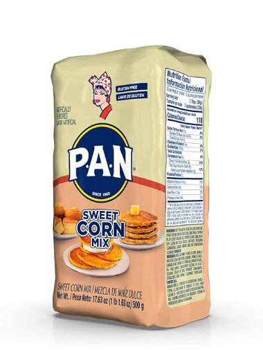P.A.N. Mezcla de Maíz Dulce - Mezcla sin Gluten y Kosher para Cachapas, 500 g (17.63 oz / 1 lb 1.63 oz)