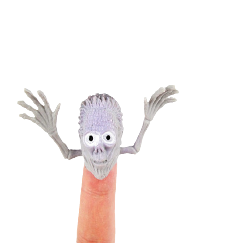 6pcs/set different characters Novel PVC Ghost Finger Puppet For Telling Stories Halloween Funny Toy Action Figure Toy